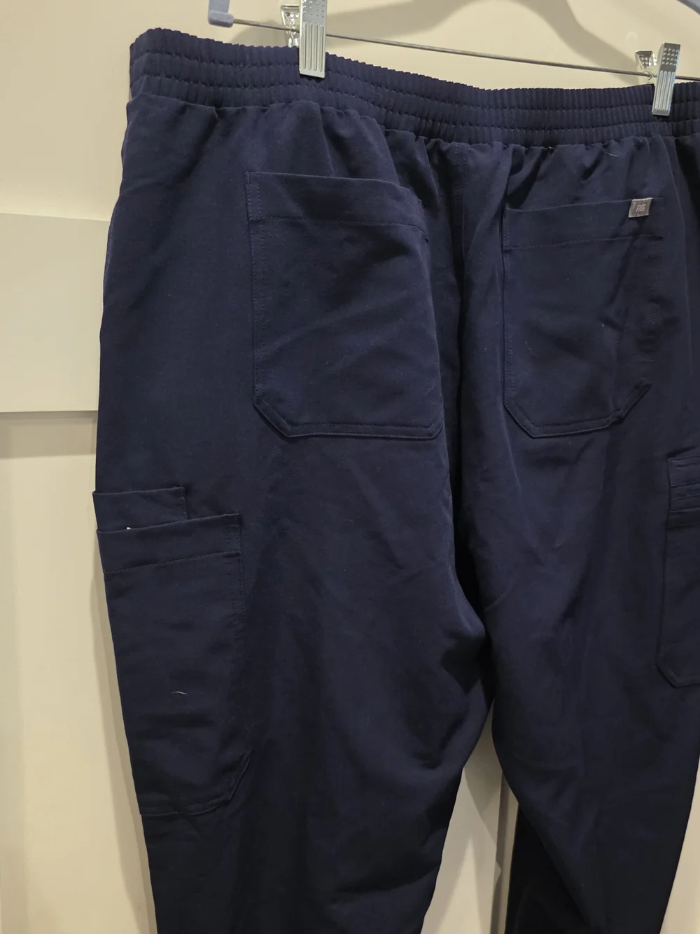 Figs Technical Collection Scrub Pants XL Navy Medical Healthcare Pockets